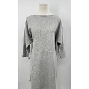 COS Gray Sweatshirt Dress Dolman Sleeve Cozy Comfy Casual Lounge Dress L Large